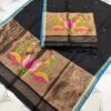 Premium Linen Paithani Top & Dupatta Set with Woven Zari Lotus Pallu