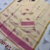 Artisanal Pure Linen Top & Dupatta Set with Floral Zari Border